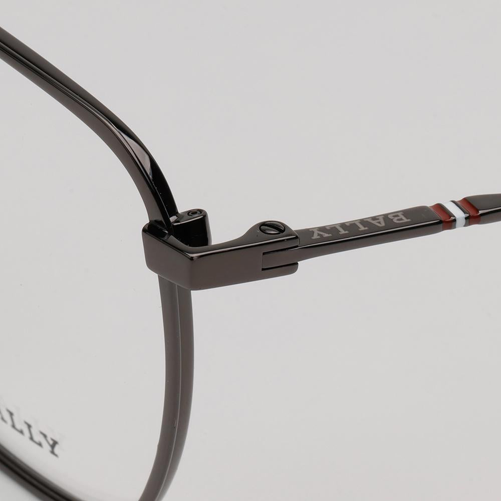 BALLY Titanium Metal Square Eyeglass Frame Asian Fit Unisex BY5059D 008