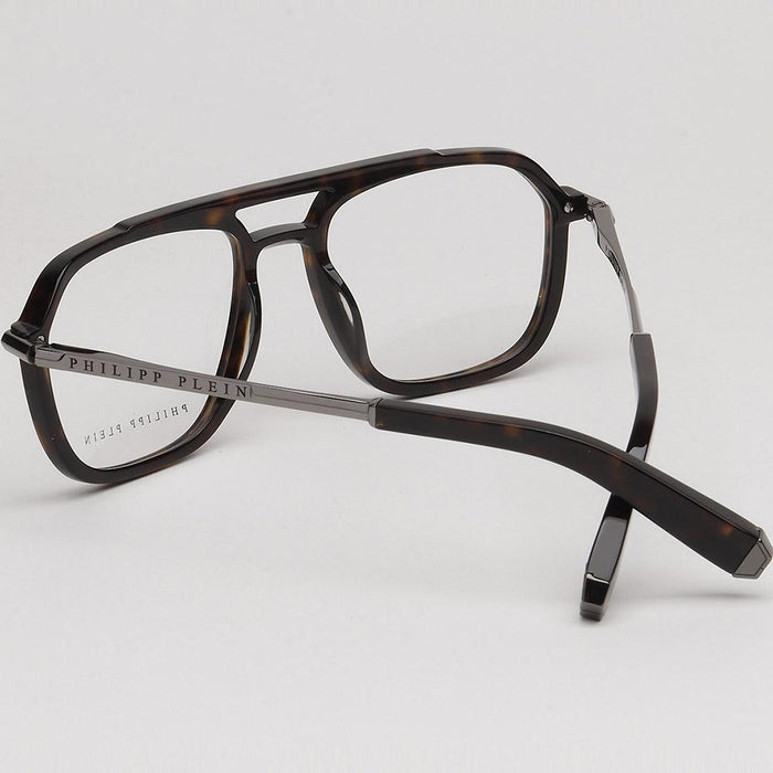 Philipp Plein Dark Havana Double Bridge Unisex Eyeglass Frames VPP018 0722