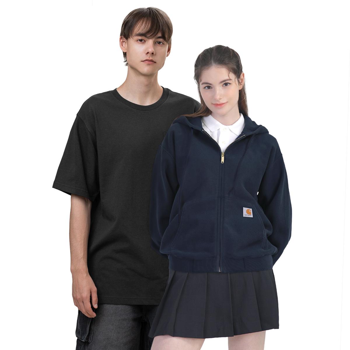 Carhartt Loose Fit Midweight Fleece Zip Hoodie and T-Shirt Set