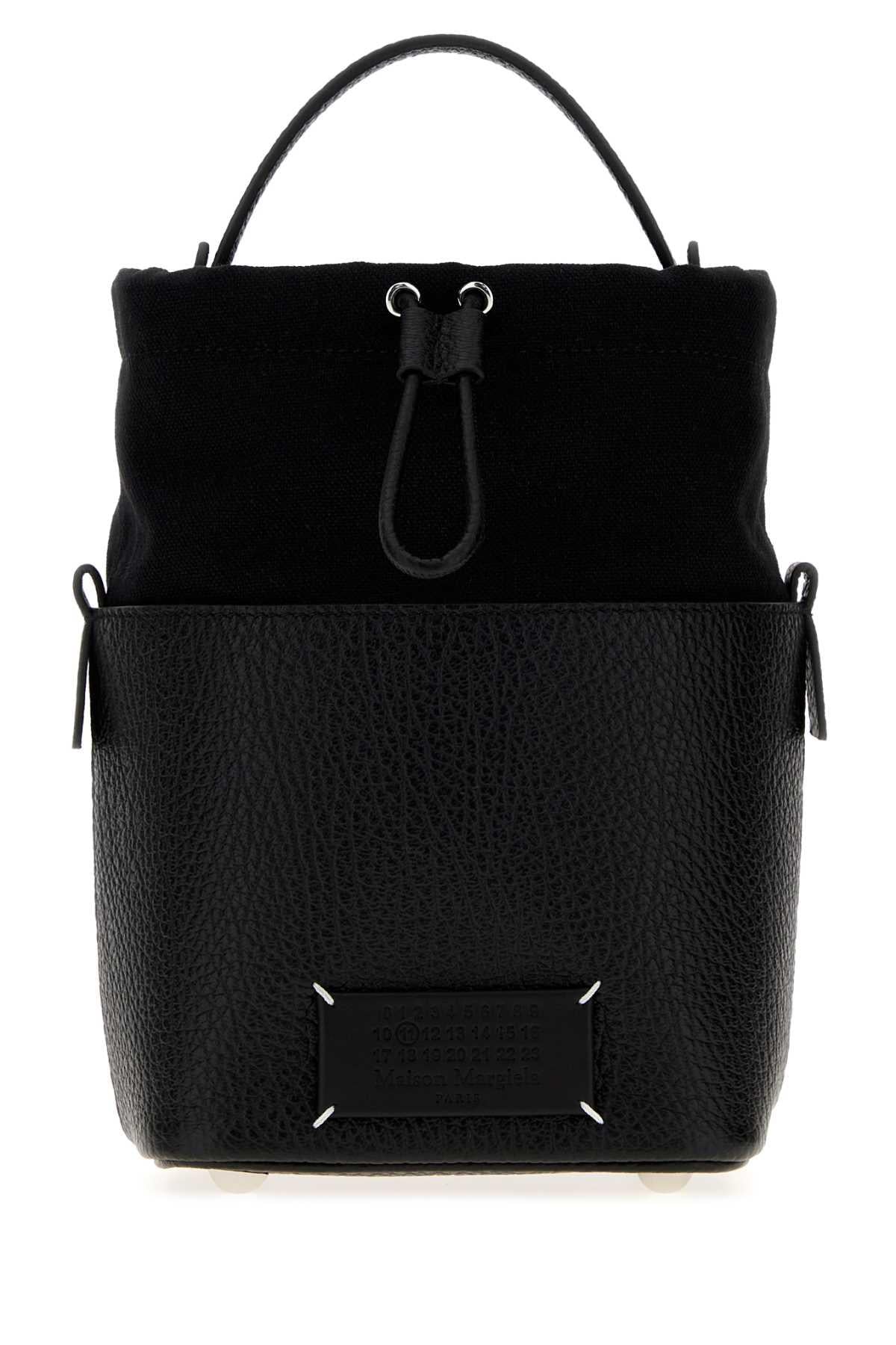 Maison Margiela Black Leather Tote Shoulder Bag