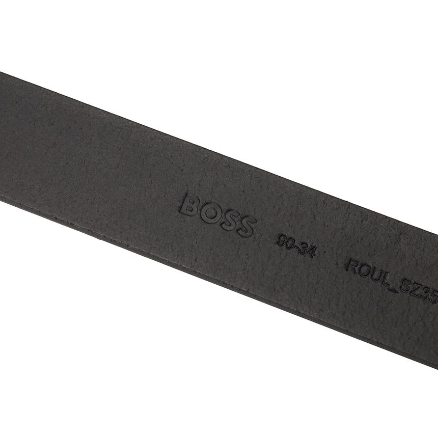 HUGO BOSS Men's Leather Belt Black