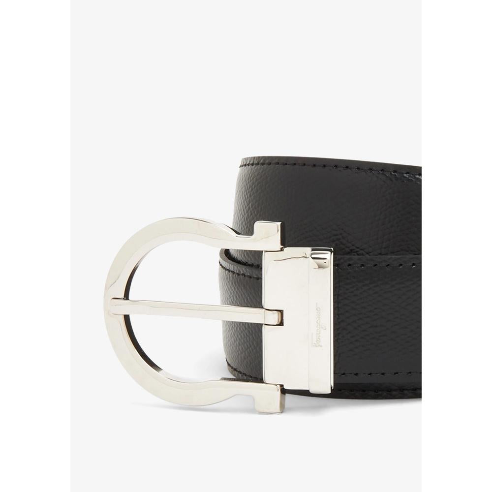 Ferragamo Gancini Buckle Reversible Leather Men's Belt