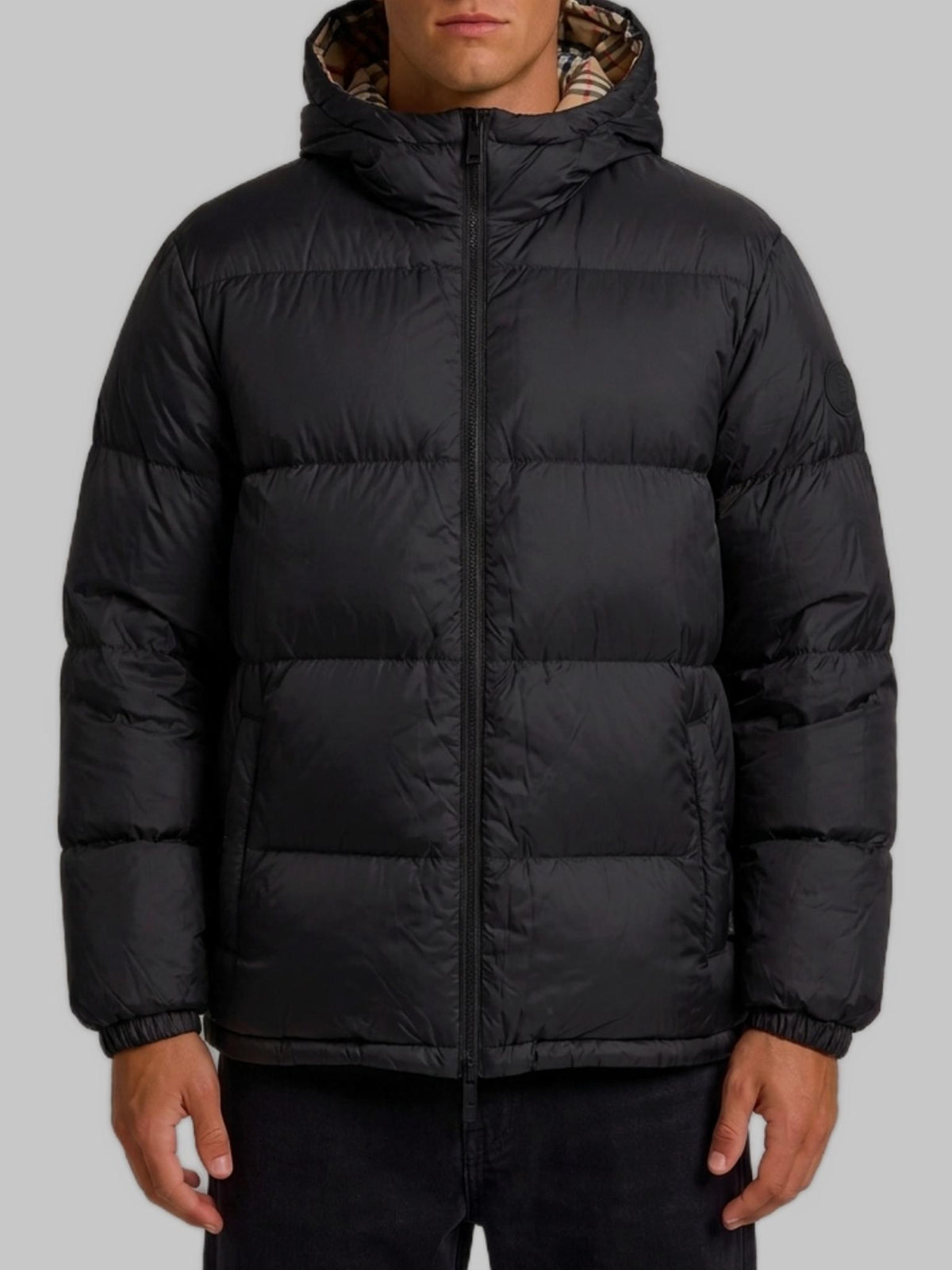 BURBERRY Casual Jacket Black Men’s Zip Front Lightweight Jacket