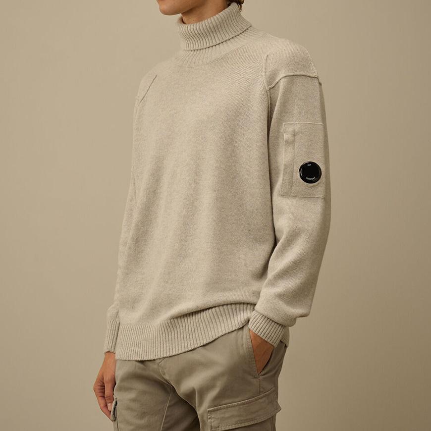 CP Company Men’s GRS Lambswool Turtleneck Knit Sweater 19CMKN166A 110149A M13