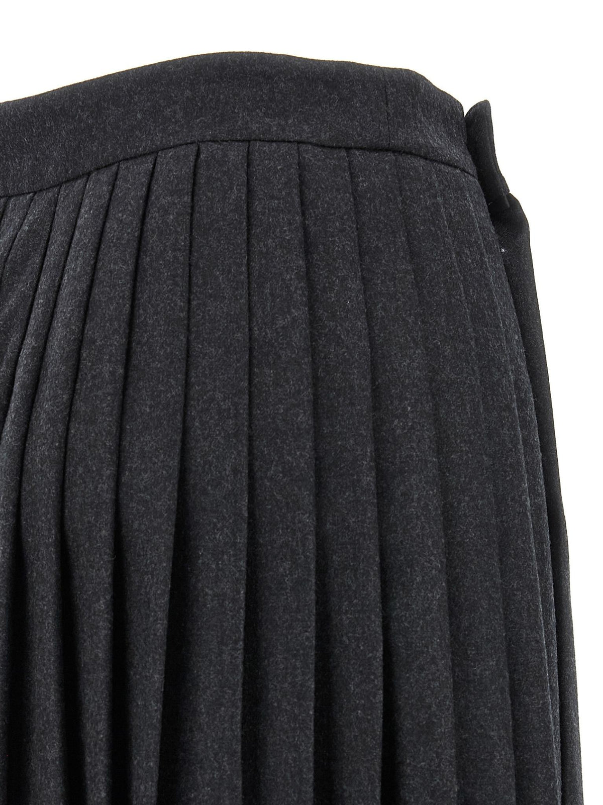 PRADA Black Wool Blend Long Skirt