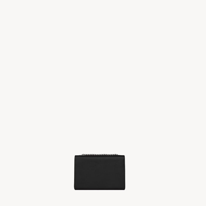 Saint Laurent Black Grain de Poudre Kate Small Shoulder Bag Silver-tone