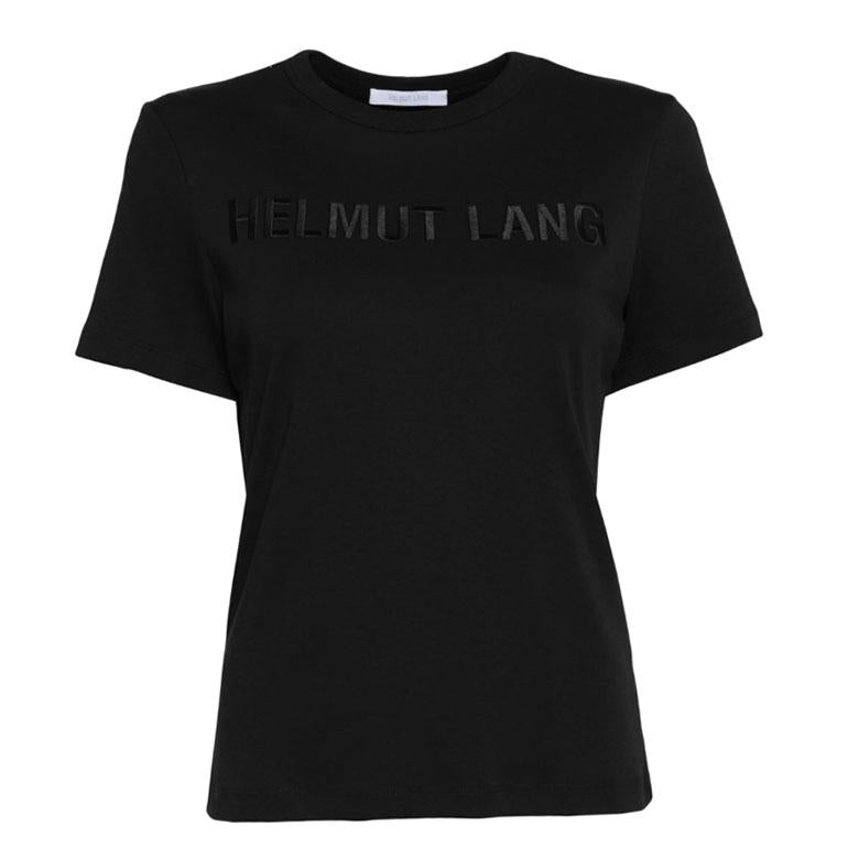 Helmut Lang Embroidered Logo Slim Fit Short Sleeve T-Shirt O06HW505 001