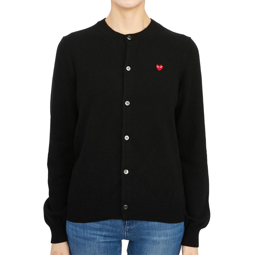 Comme des Garcons Mini Red Heart Logo Women’s Cardigan AZ N079 051 1