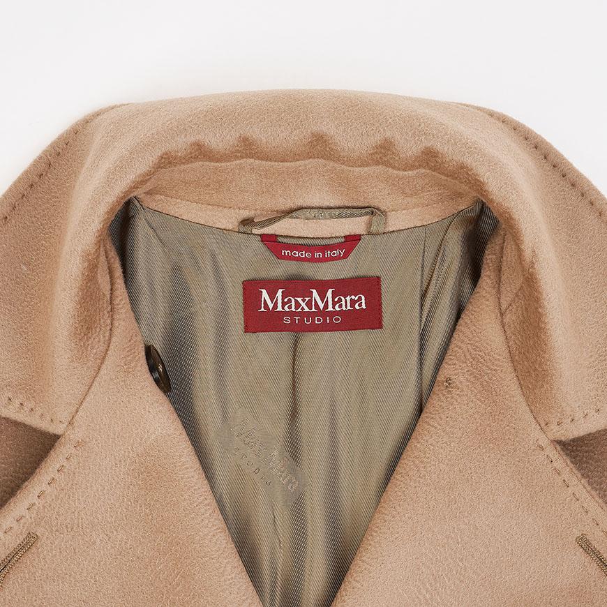 Max Mara Wool Blend Vicolo Double-Breasted Coat Black Women’s