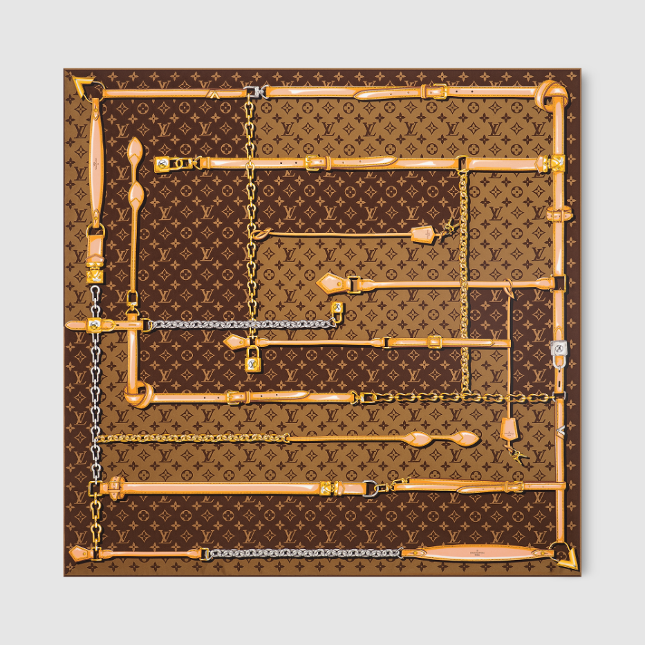 Louis Vuitton Monogram Confidential Square 90 Scarf