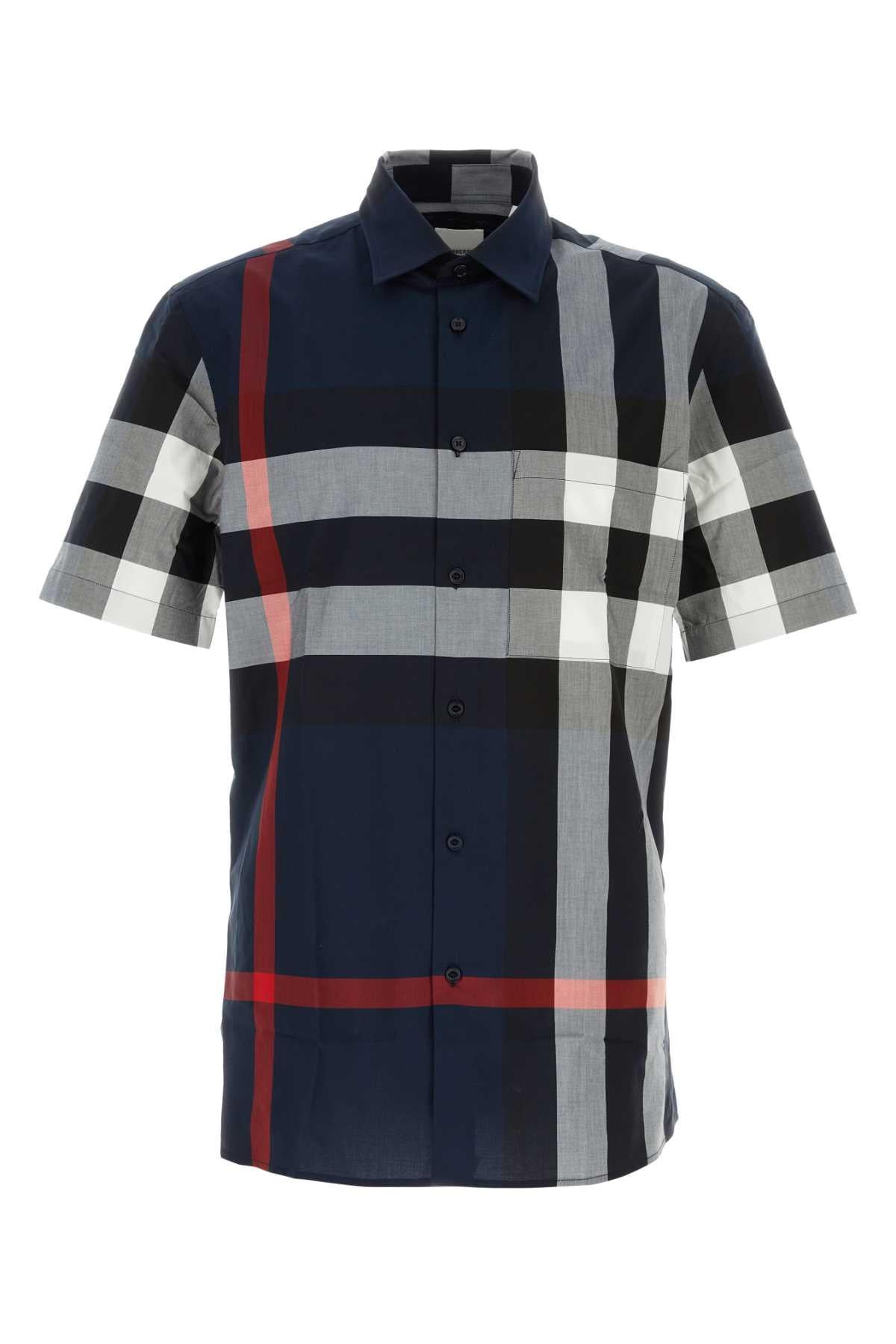 BURBERRY Short Sleeve Shirt Black Cotton Men's
