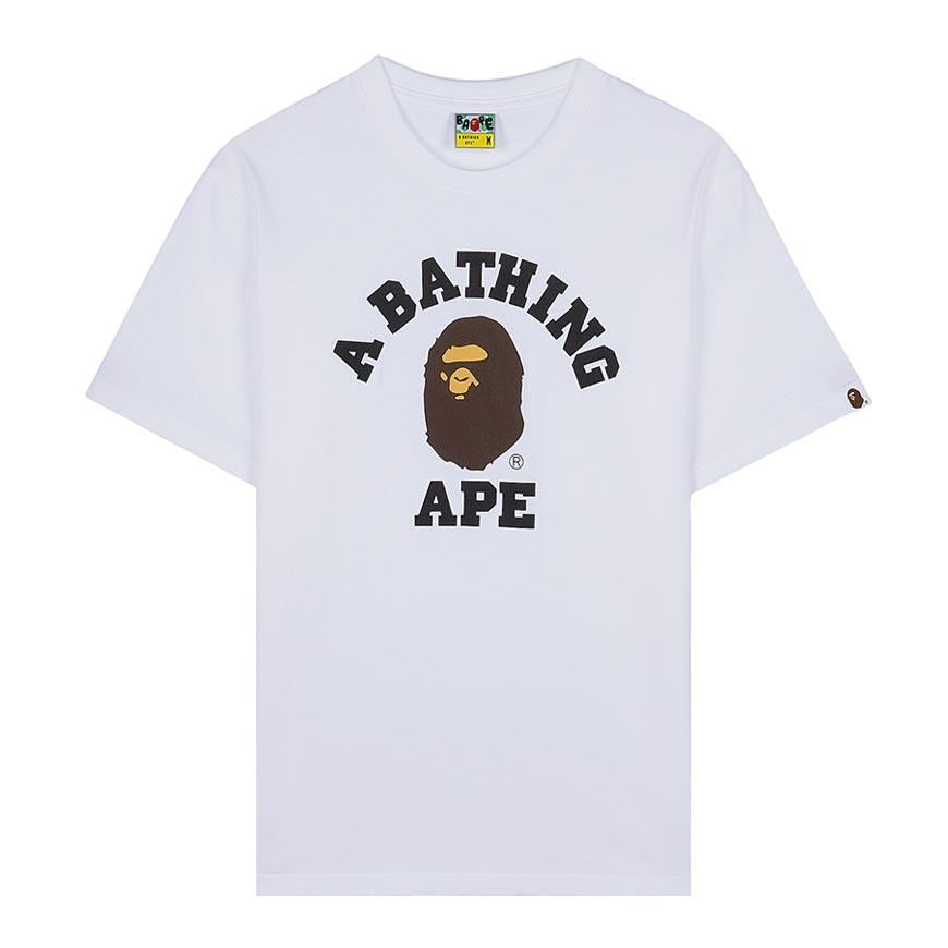 BAPE Men’s College Logo T-Shirt White 001TEM301001 MWHT