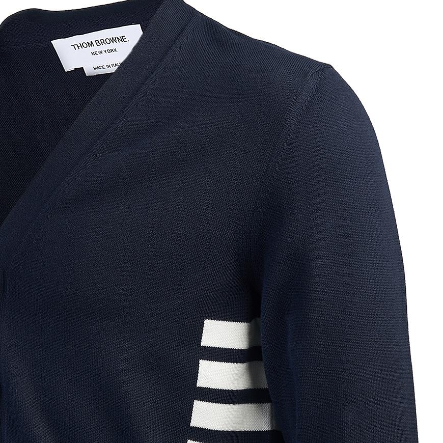 THOM BROWNE Men’s 4-Bar V-Neck Cardigan MKC581A Y3043 415
