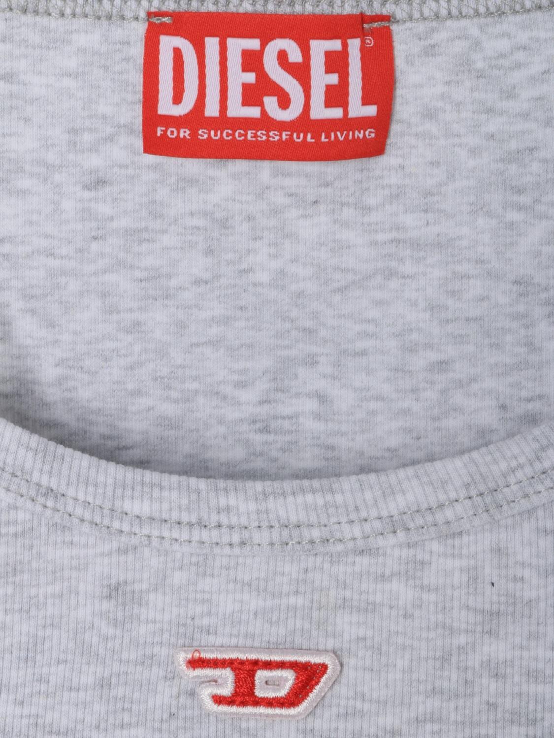DIESEL Women's Long Sleeve Gray T-Shirt A051060JEAI 9CI A05106 0JEAI 9CI