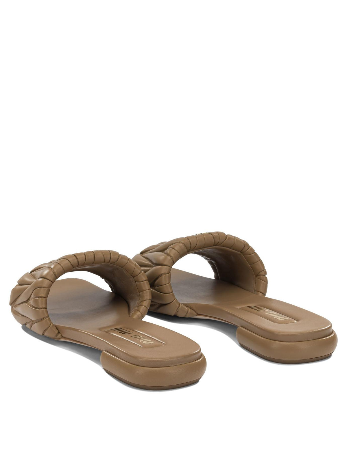 Miu Miu Leather Slide Slippers Black Women’s