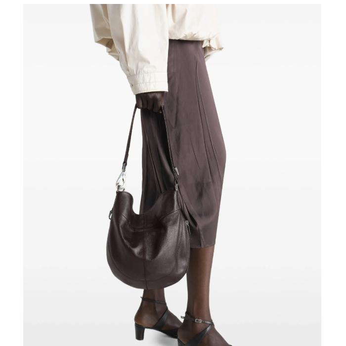Lemaire Leather Hobo Quiver Clip Shoulder Tote Bag