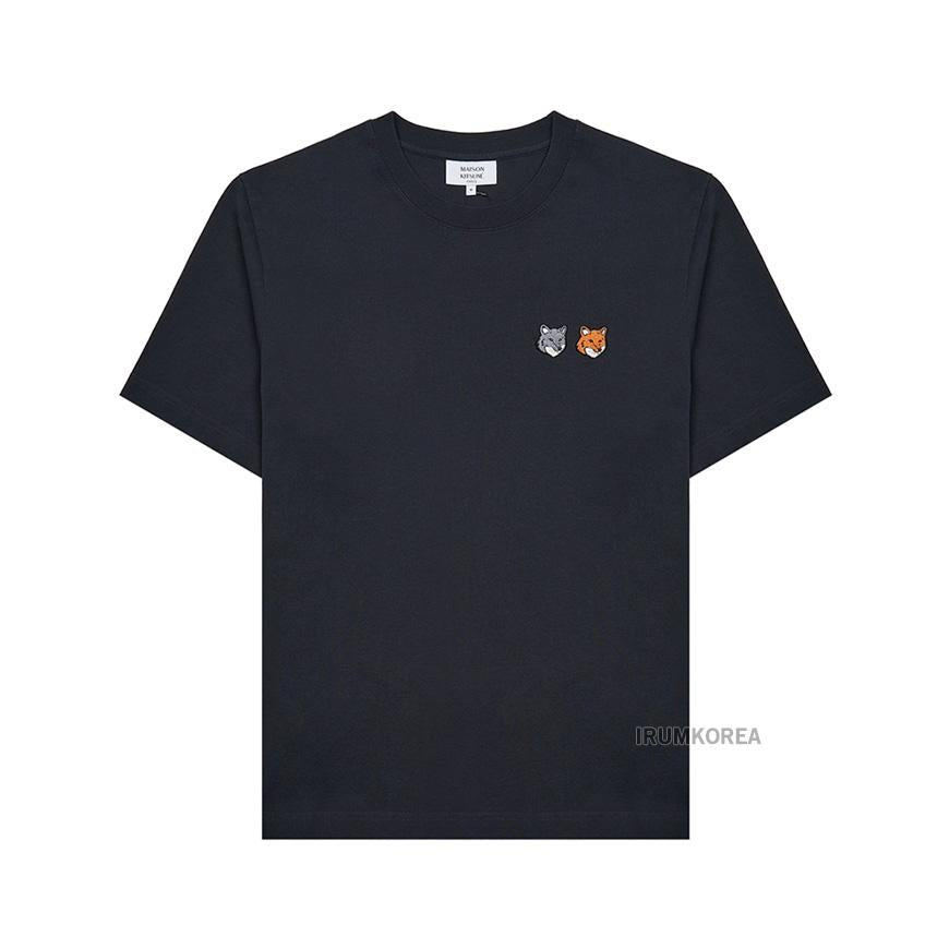 Maison Kitsune Double Bold Fox Logo T-Shirt Men’s White Cotton
