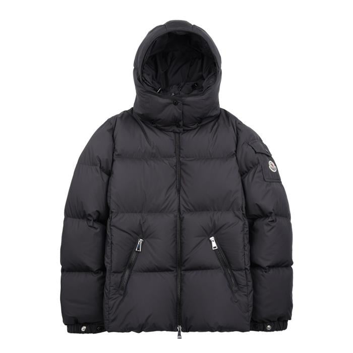 Moncler FOURMINES Hooded Short Down Jacket Black