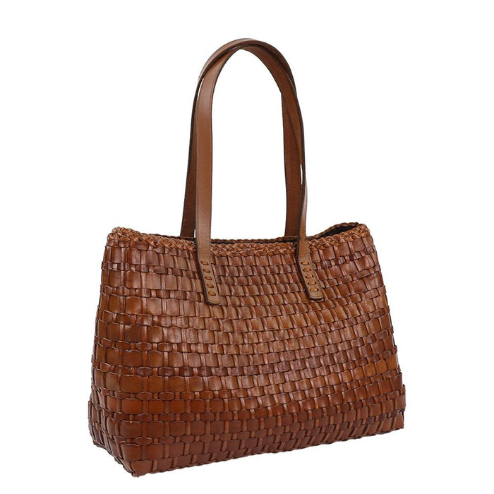 Dragon Diffusion Tan Leather Selva Shoulder Bag 8171 TAN