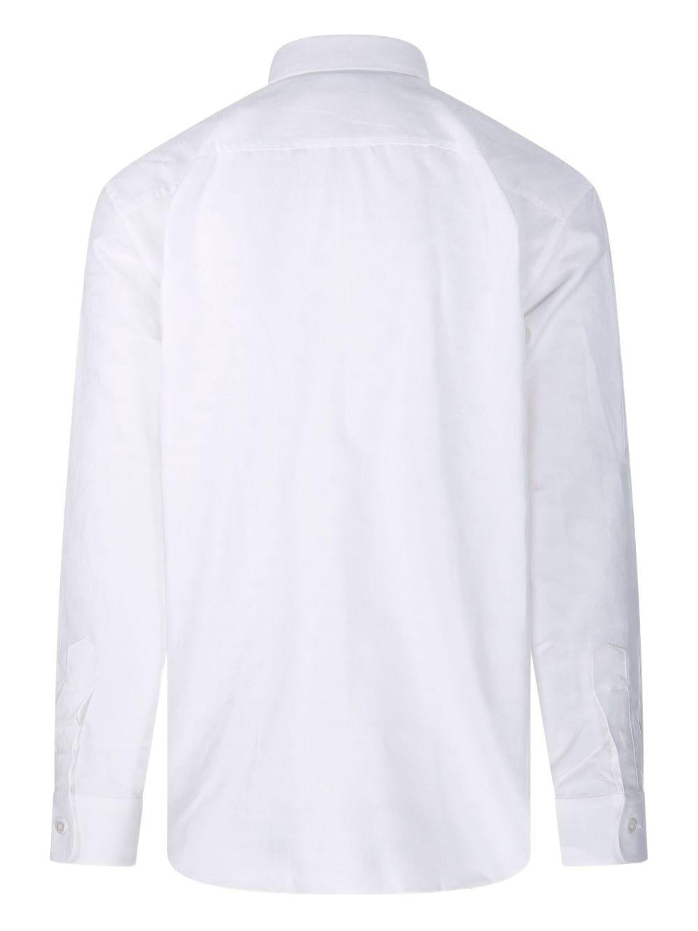 GUCCI Long Sleeve Button-Up Shirt White Cotton Men