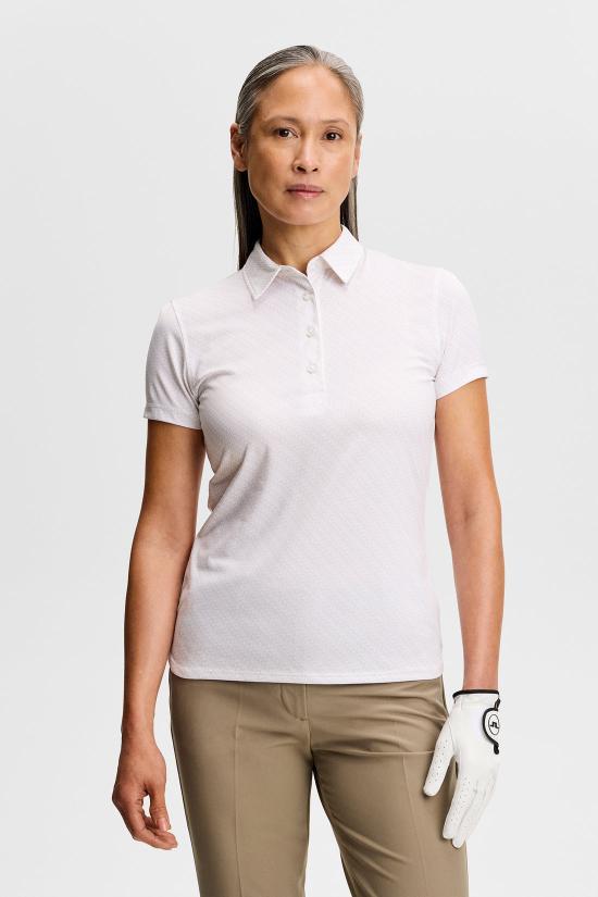 J LINDEBERG Women’s Polo Shirt GWJT15346O600 FLIGHT BRIDGE WHITE MOON S DOM