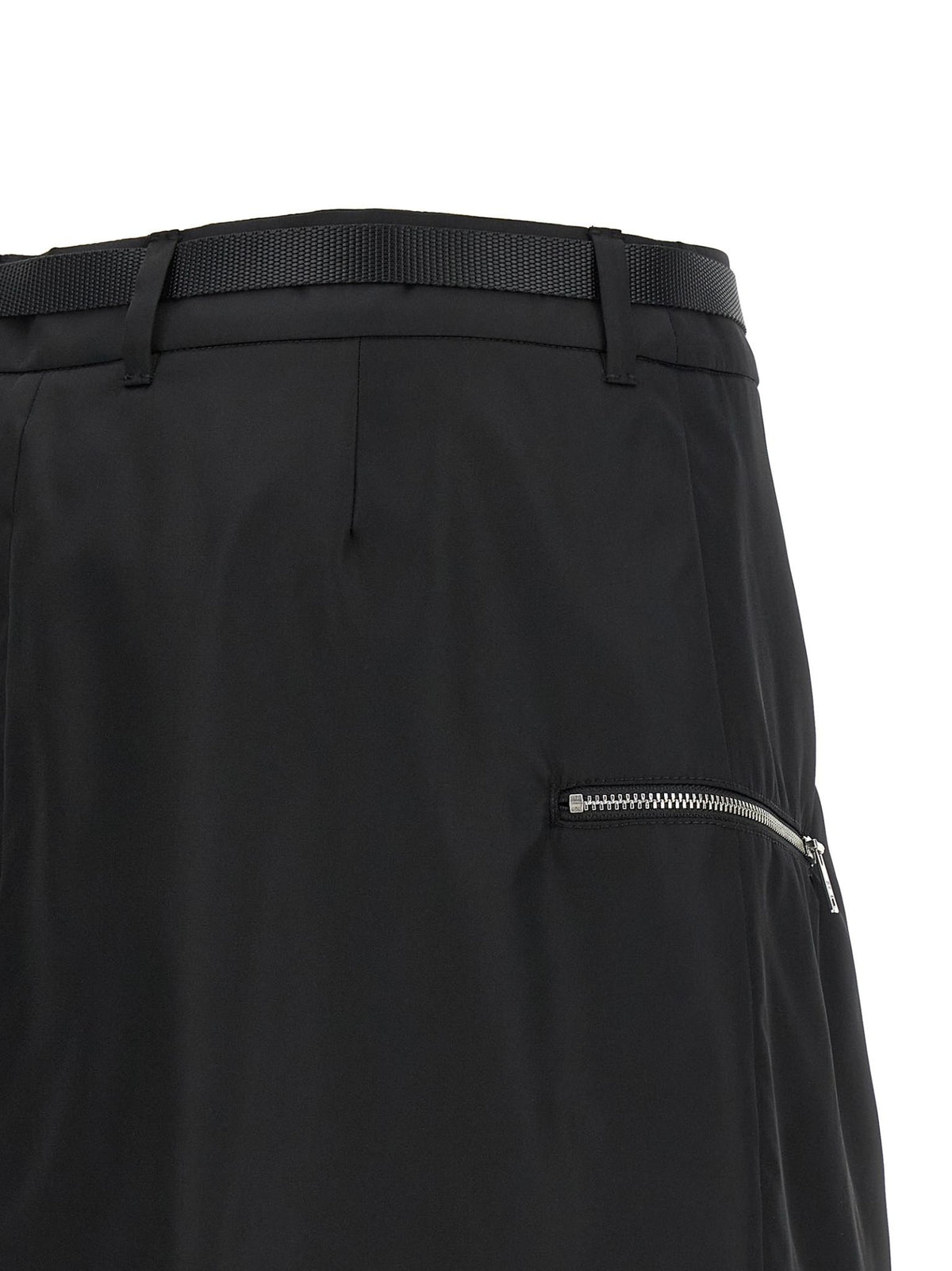 PRADA Black Wool Mini Skirt