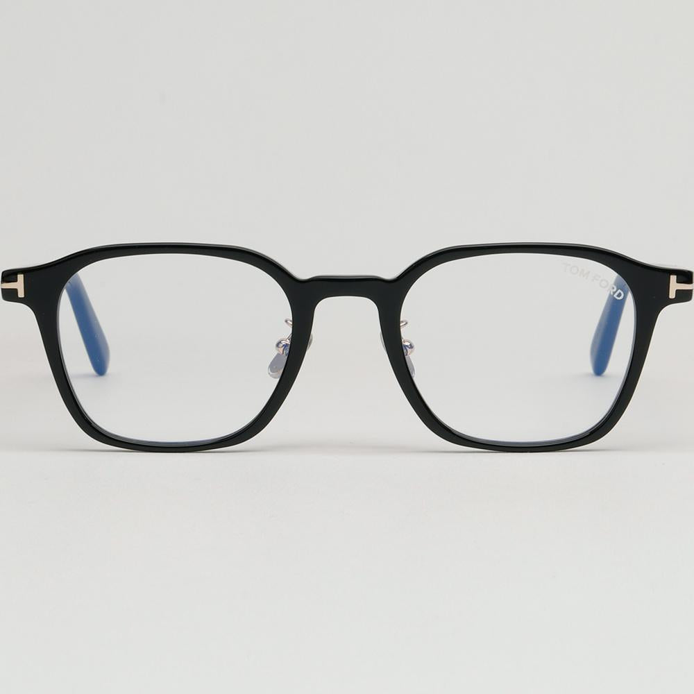 TOM FORD Black Blue Light Blocking Square Acetate Eyeglasses Unisex TF6012KB 001