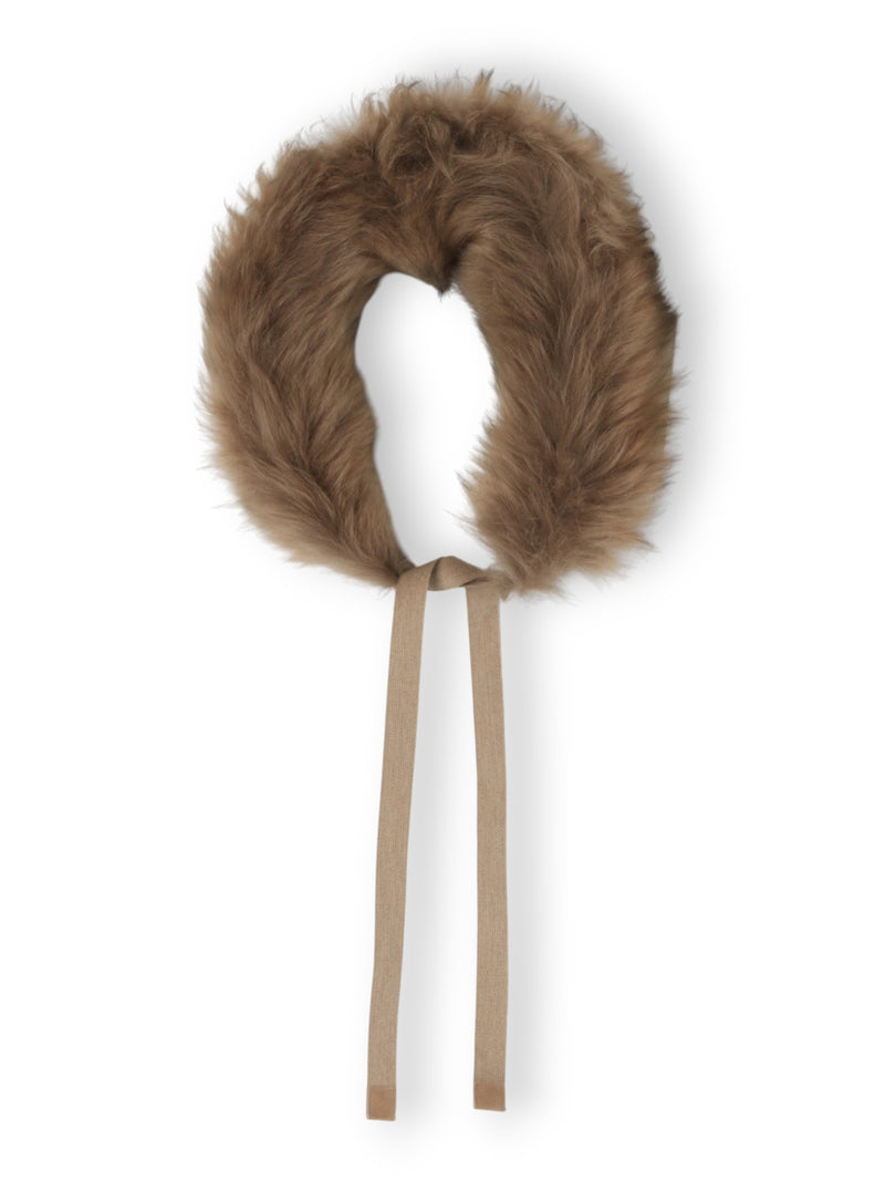 Max Mara Cube AGRESTE Hood Trim Fur Scarf Cinnamon