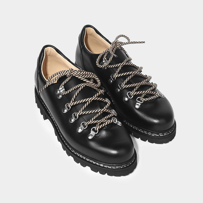 PARABOOT Clusaz Black Leather Oxford Shoes 218912 LIS NOIR