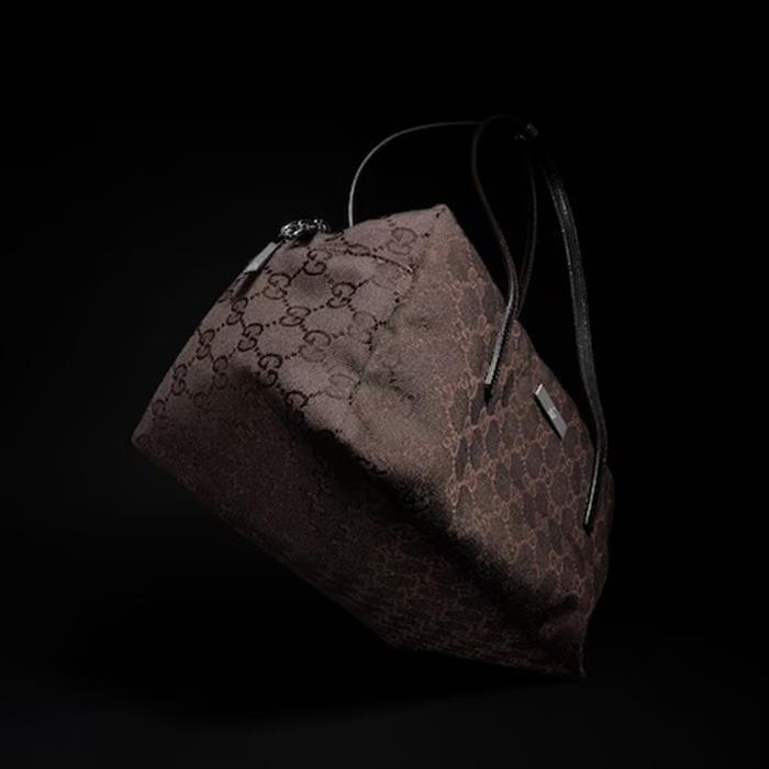 GUCCI Melrose Medium Boston Bag Brown Leather Shoulder Bag