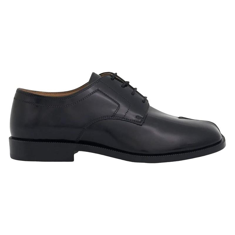 Maison Margiela Black Leather Tabi Lace-Up Oxford Shoes Women