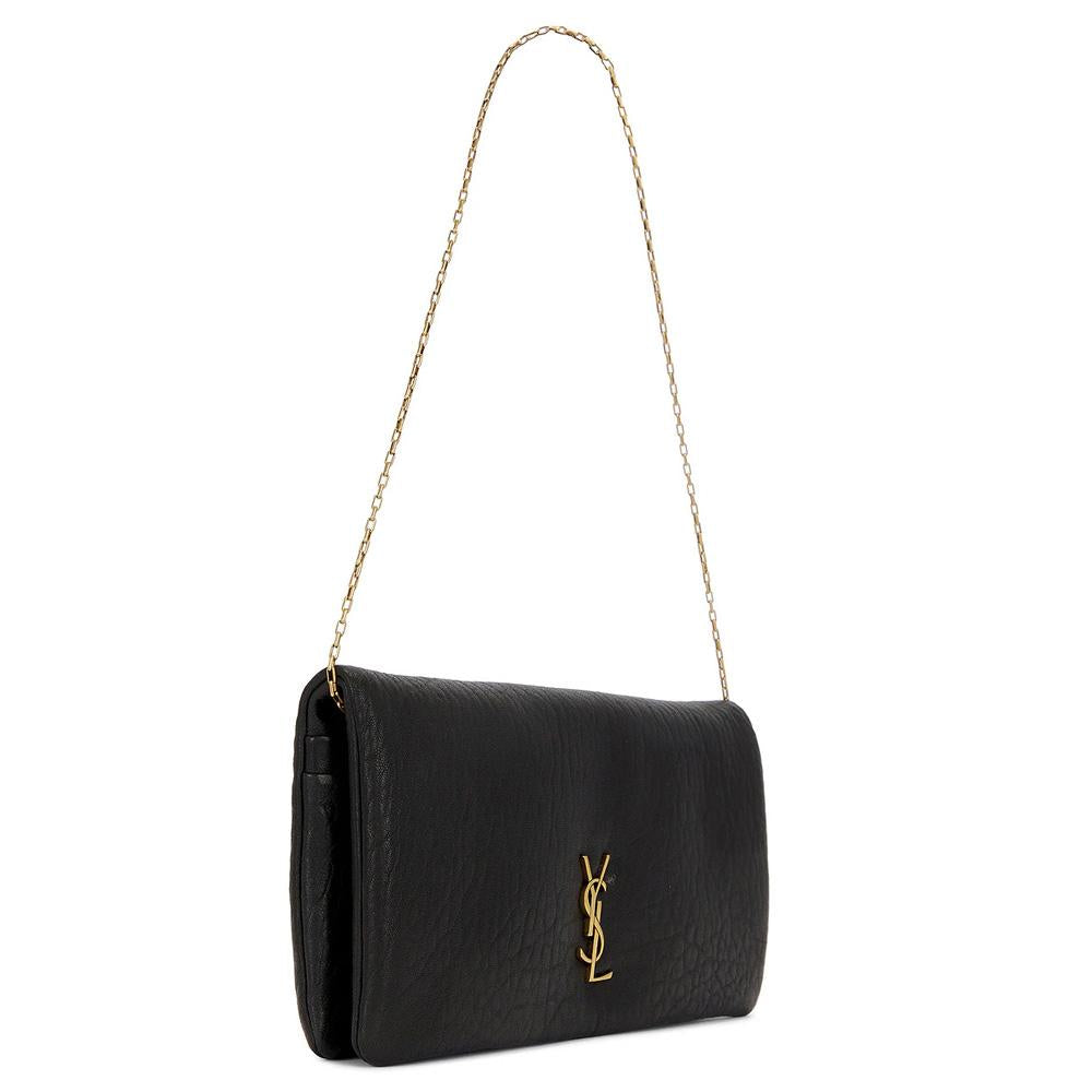 Saint Laurent Calypso Mini Shoulder Bag with Gold Logo 801712 AACYT 1000