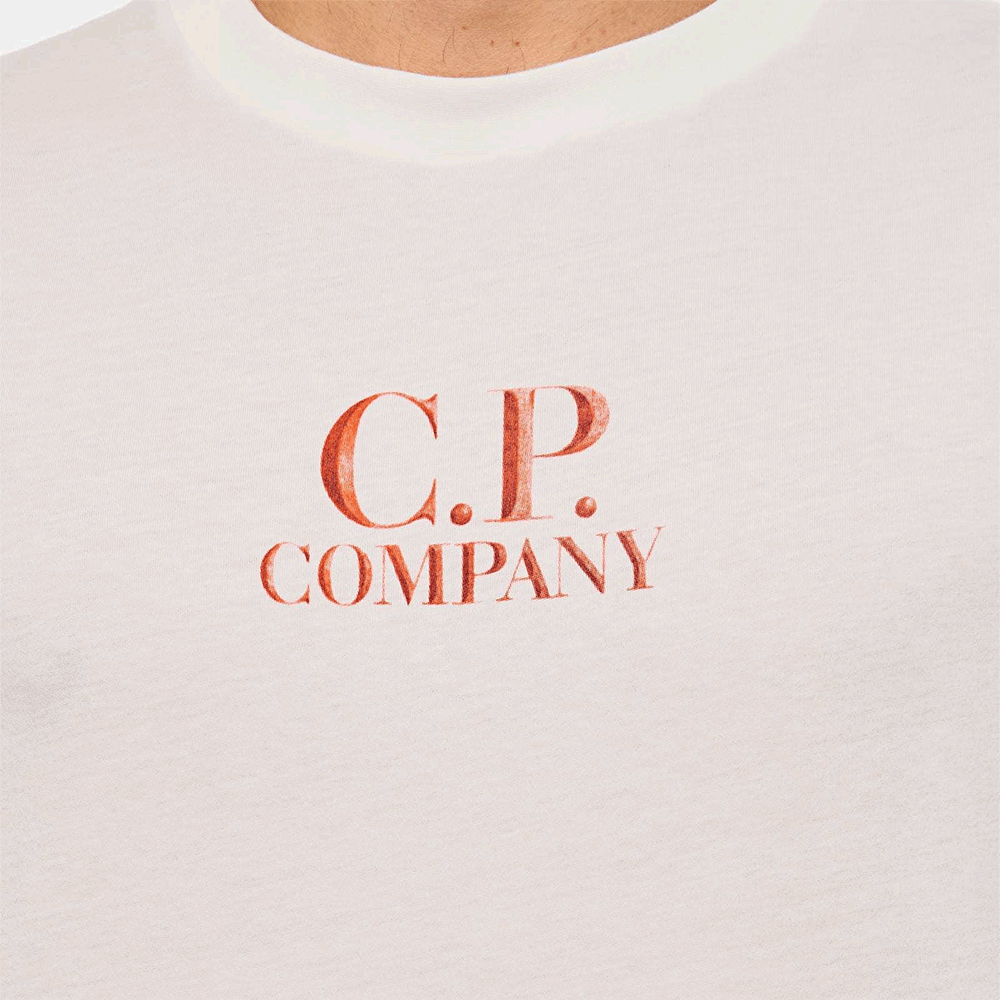 CP Company Logo Short Sleeve T-Shirt White 18CMTS141A