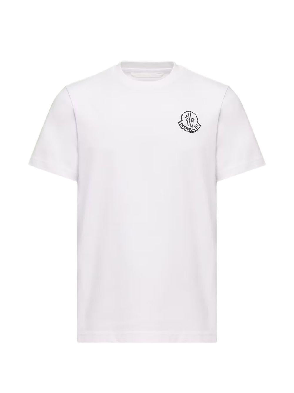 Moncler Short Sleeve T-Shirt White Cotton Men’s Top