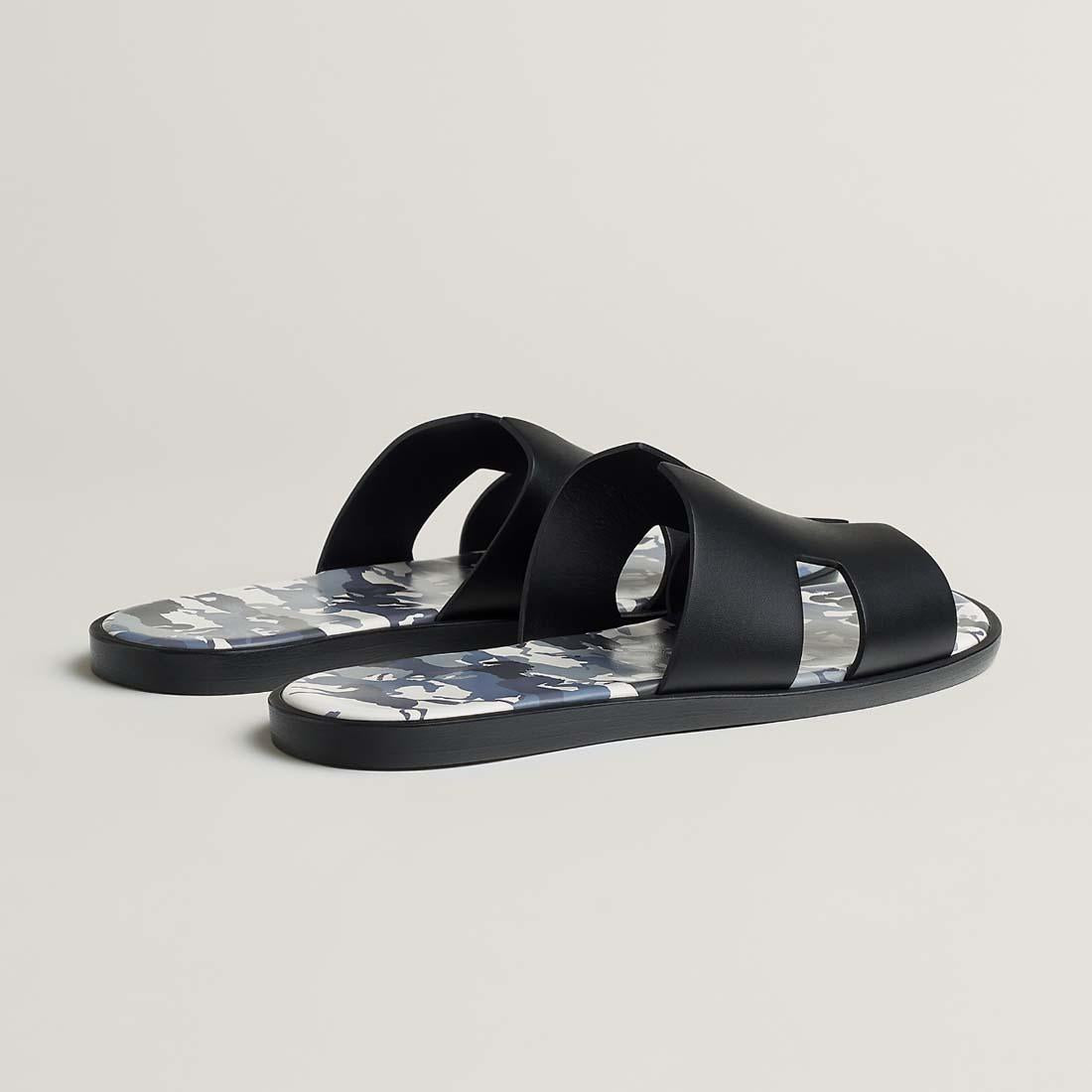 HERMES Izmir Men's Sandals Slippers Noir Black