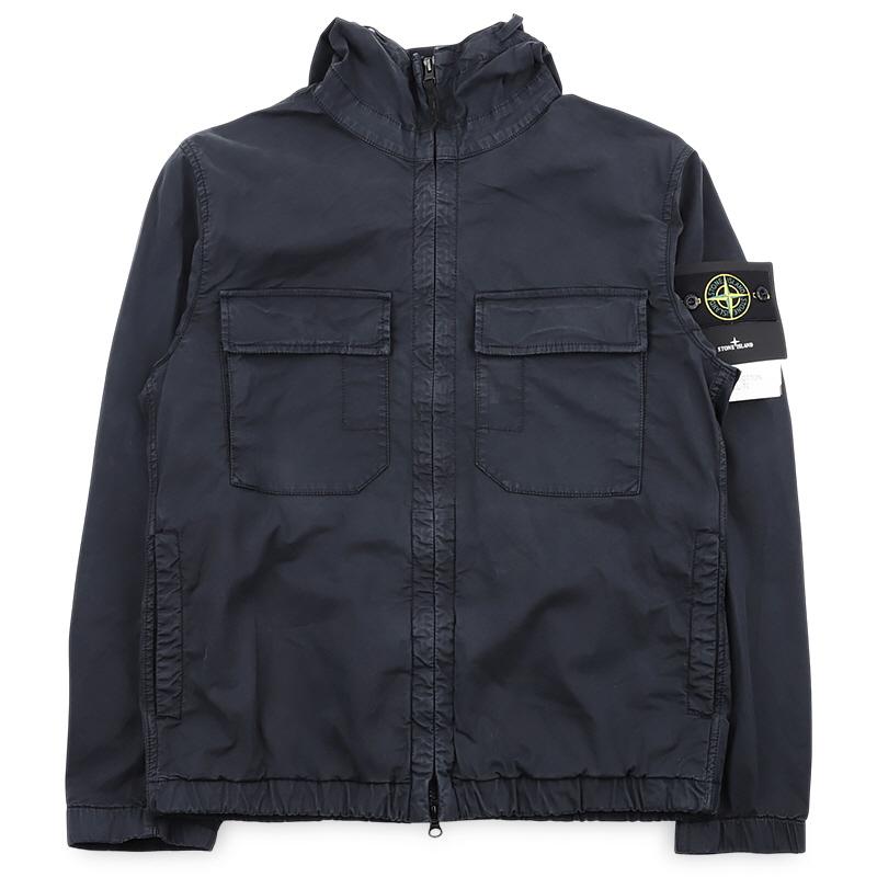 STONE ISLAND Cotton Twill Hooded Jacket Navy for Men 4100077 S0A10 V0020