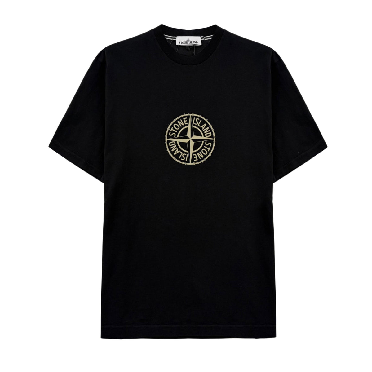 STONE ISLAND Circular Logo Short Sleeve T-Shirt Black Men 2100001 V0029