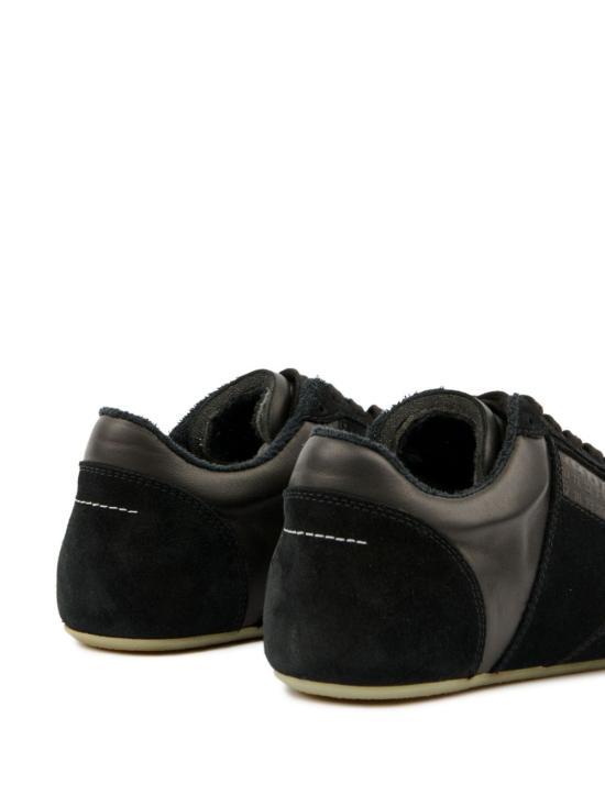 MM6 Black Leather Low-Top Sneakers SH3WS0012 P6435 T8013