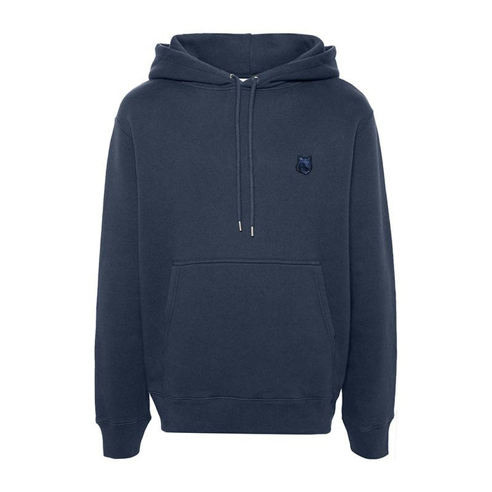 Maison Kitsune Bold Fox Head Patch Navy Hoodie MM00713 KM0307 P476