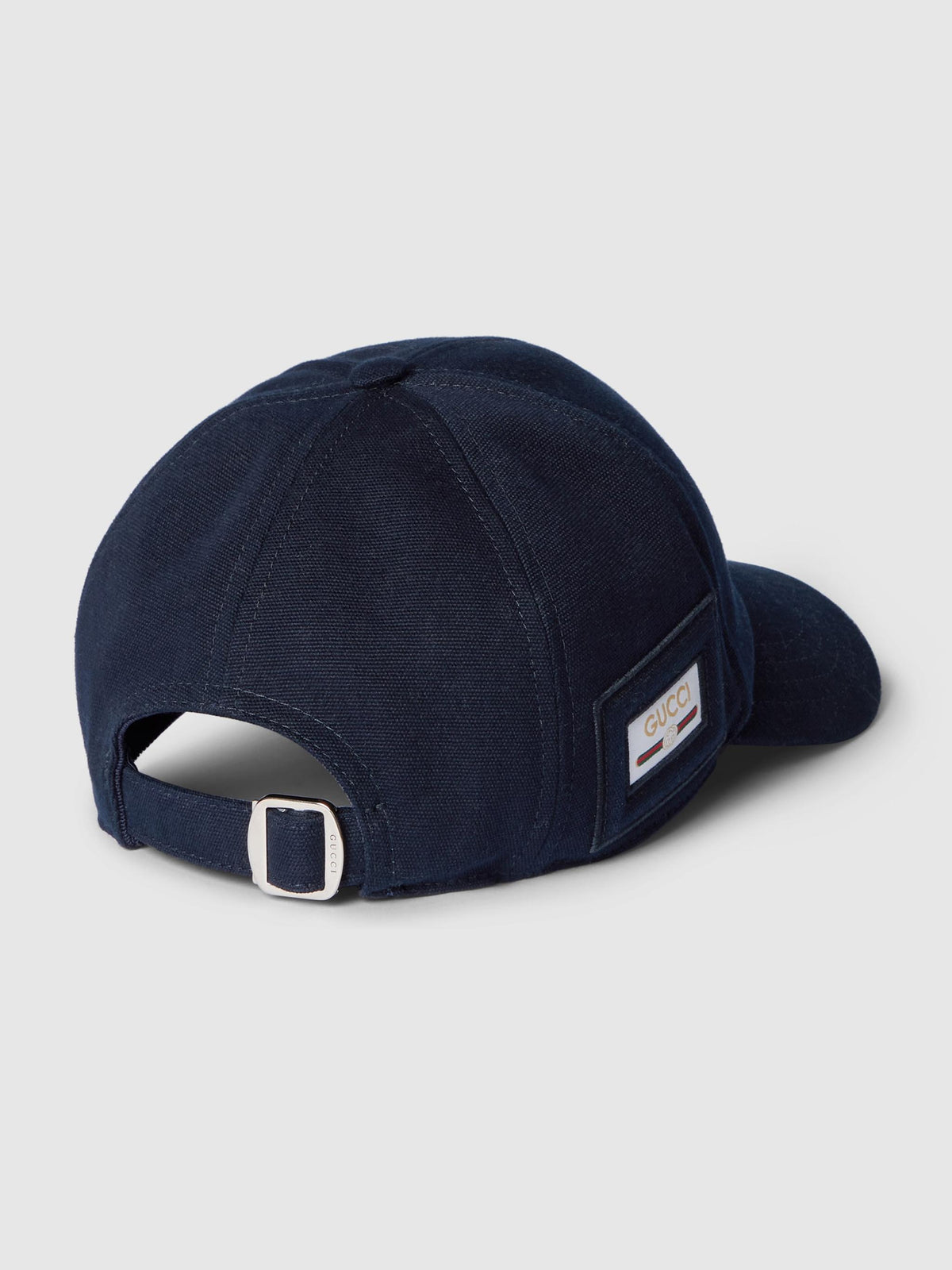 GUCCI Blue Canvas Logo Baseball Cap