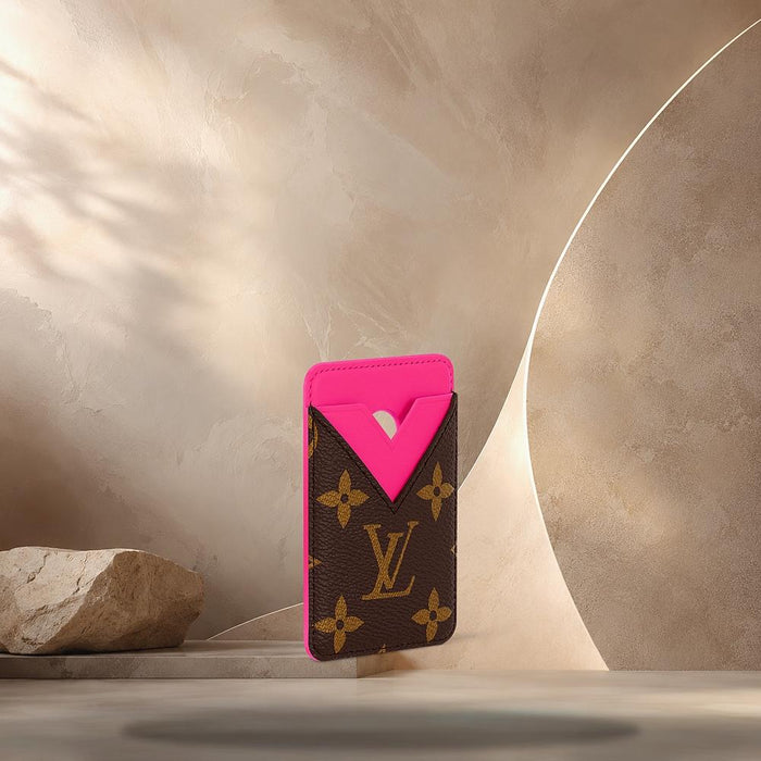 Louis Vuitton Pondichery Pink Port Card Magnet Wallet