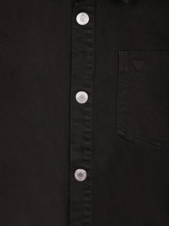 AMI Women’s Cotton Shirt UJK918 DE0131 001 BLACK DOM