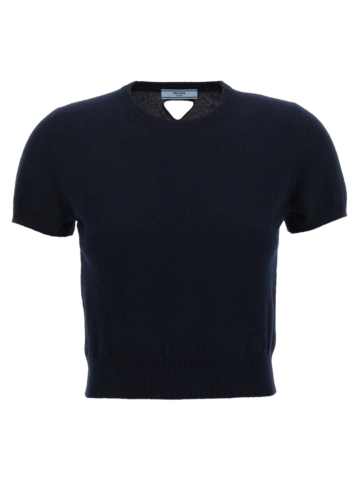 PRADA Short Sleeve T-Shirt Black Cotton Women’s Top