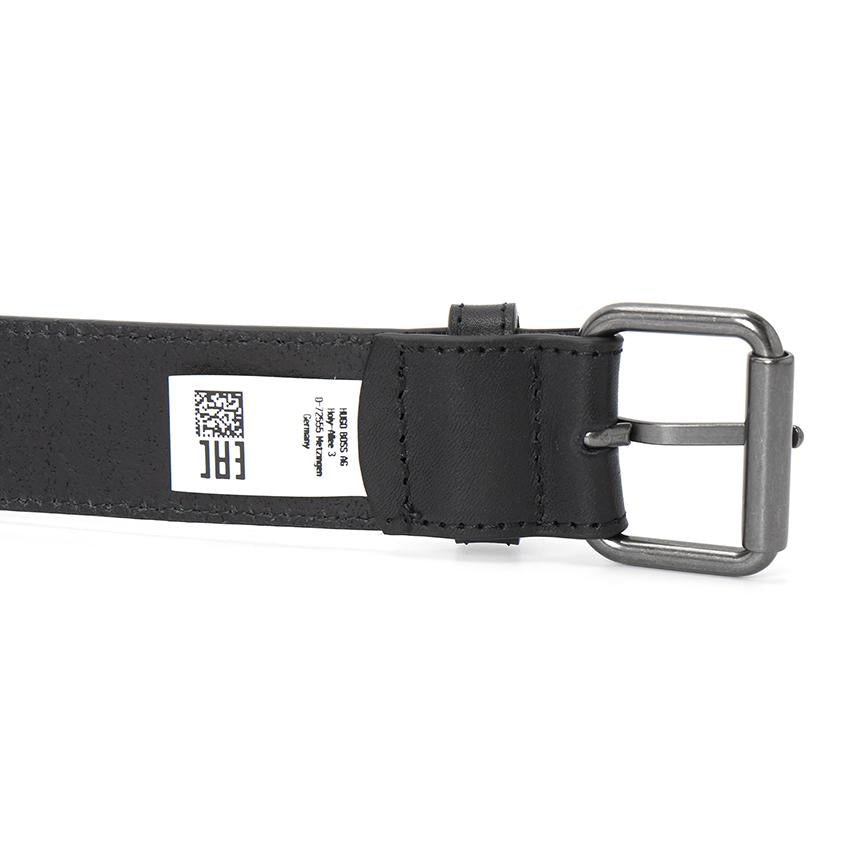 HUGO BOSS Men's Leather Belt Black