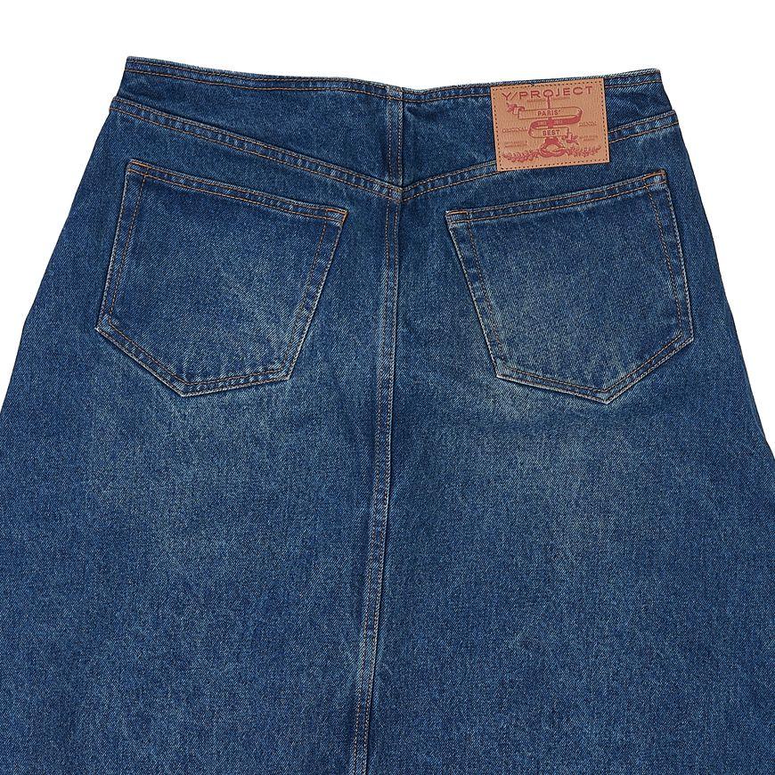 Y PROJECT Women's Denim Maxi Skirt WJEAN41S24 VINTAGE NAVY