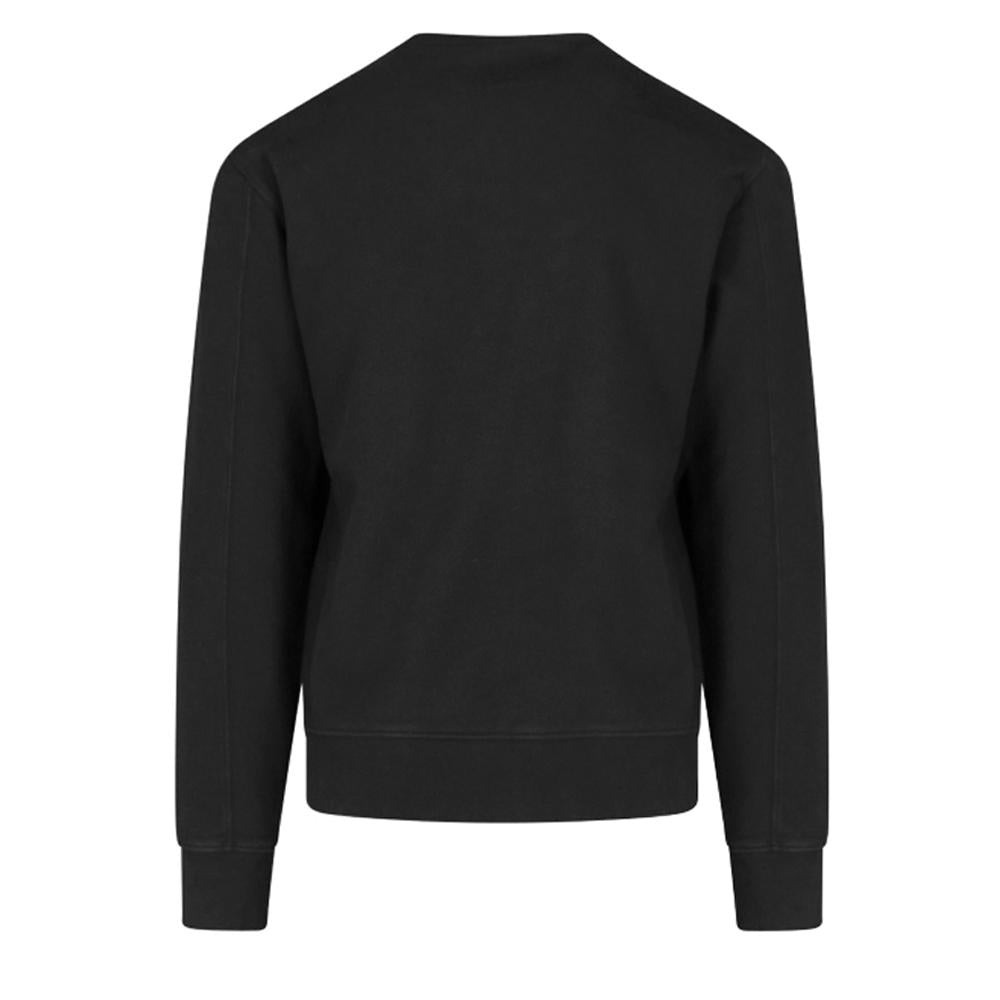 CP Company Embroidered Crewneck Fleece Sweatshirt Black Men