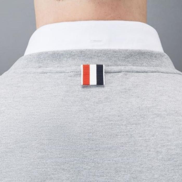 THOM BROWNE Tonal 4-Bar Stripe Oversize Medium Weight Jersey T MJS117A 06769 055
