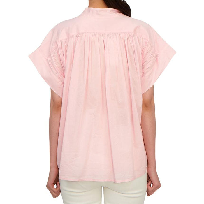 Vanessa Bruno Cori Short-Sleeve Blouse Navy