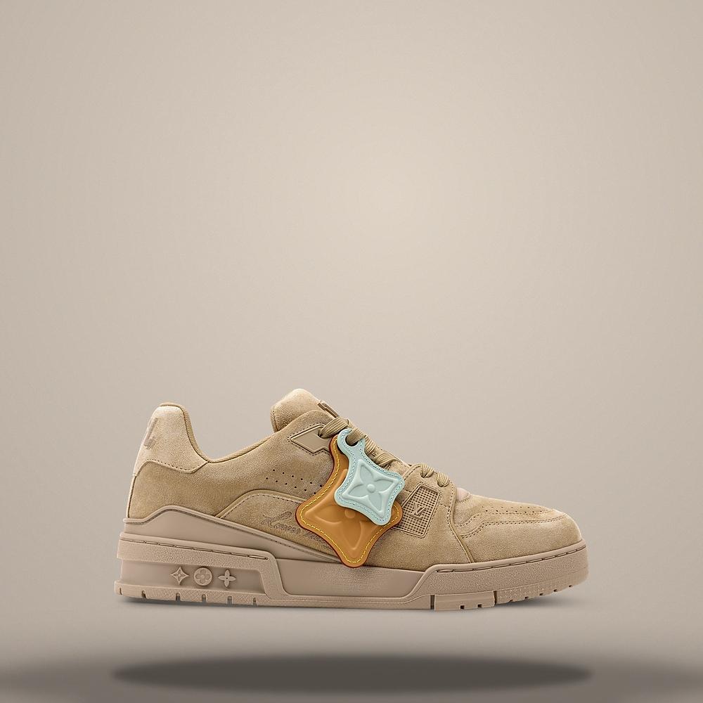 Louis Vuitton LV Trainer Distressed Beige Men's Low-Top Sneakers