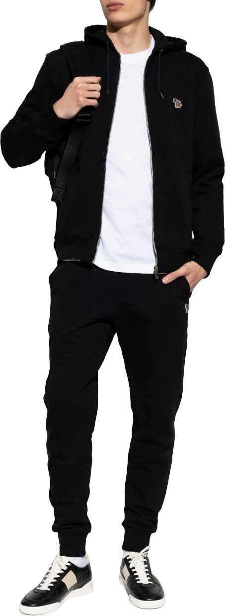 Paul Smith Training Jogger Sweatpants for Men M2R 482T WZEBRA 79 BLACK DOM